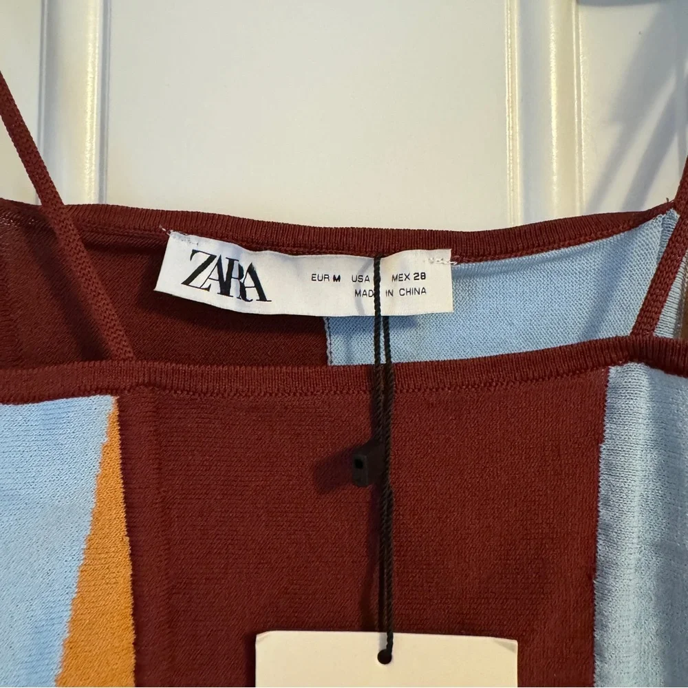 Zara Multicolor Ruched Top - Picture 3 of 8